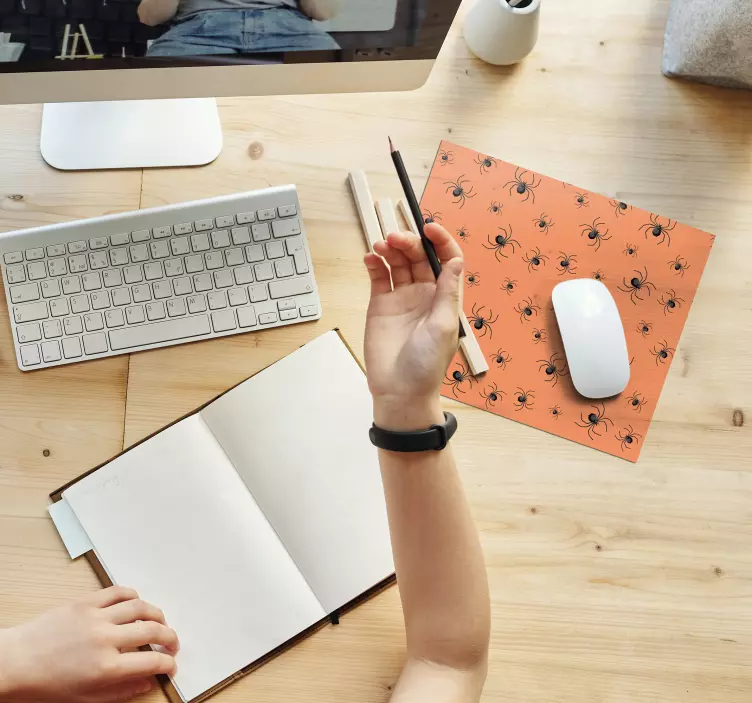Alfombrilla ratón patrón de arañas - TenVinilo