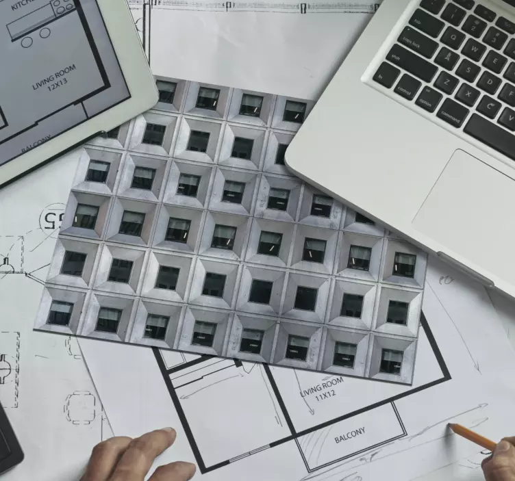 Arquitectura brutalista alfombrillas de ratón - TenVinilo