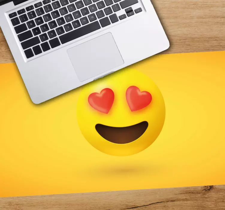 Emoji cara corazón ojos más alfombrillas de ratón - TenVinilo
