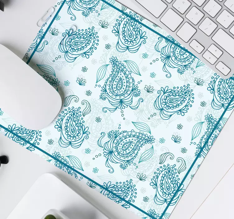 Mouse pad texturas elegante motivo floral - TenVinilo