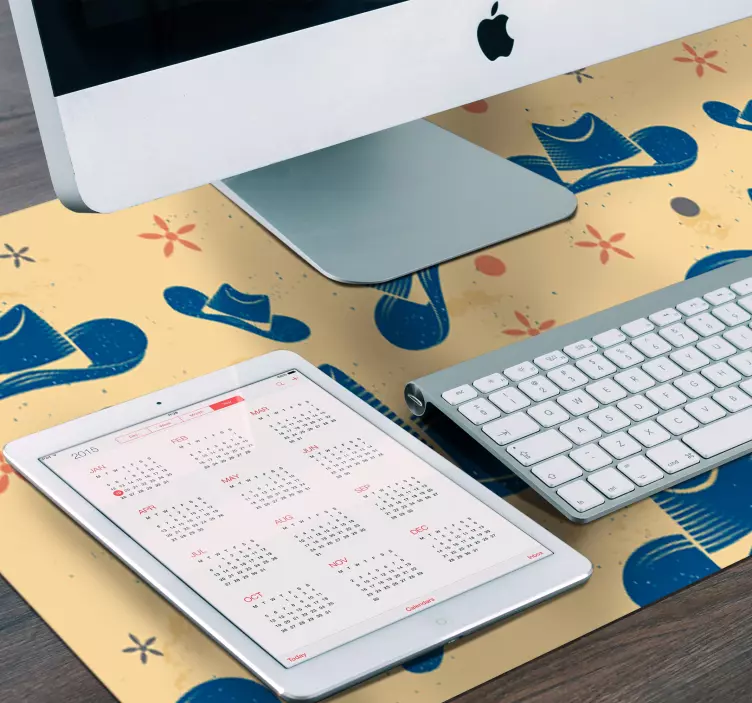 Mouse pad texturas motivo de sombrero de vaquero - TenVinilo