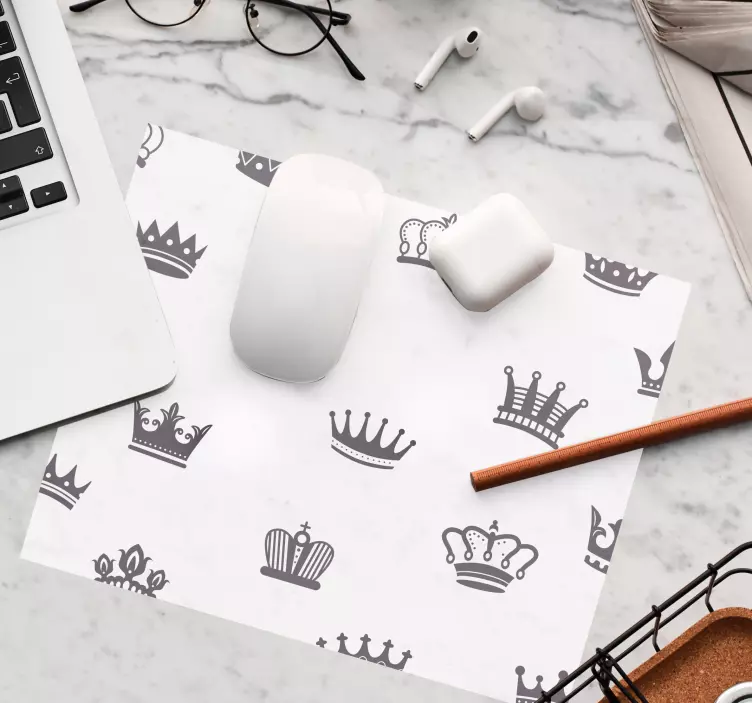 Mouse pad texturas puntos con patrón de corona - TenVinilo