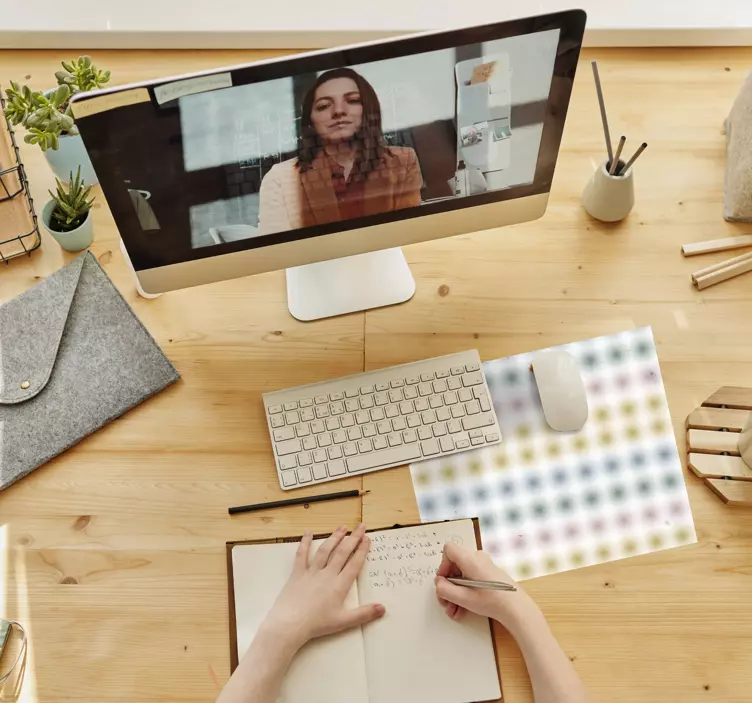 Mouse pad texturas puntos geométricos de colores - TenVinilo