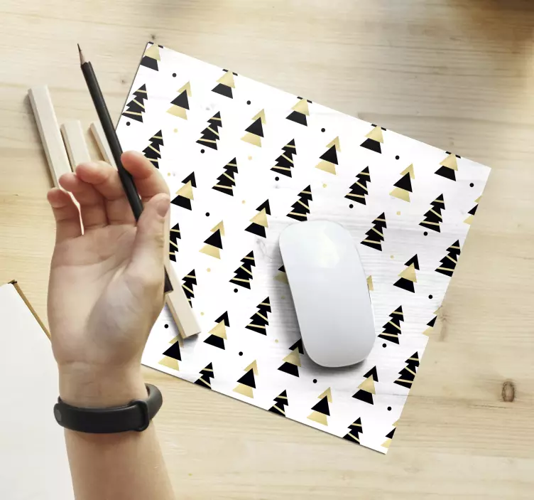 Mousepad navidad árboles navideños estilizados - TenVinilo