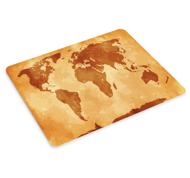 Mouse pad mapamundi mapa global retro - TenVinilo