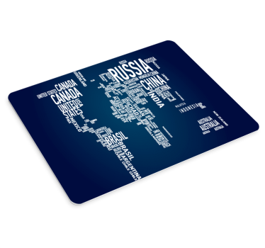 Mouse pad mapamundi ilustración de países del mundo - TenVinilo