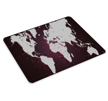 Alfombrilla ratón mapamundi ciudades - TenVinilo