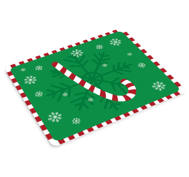 Mousepad navidad diseño de bastones de caramelo - TenVinilo