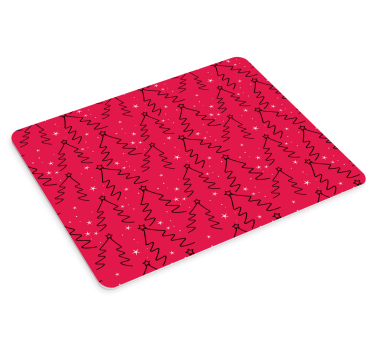 Mousepad navidad patrón de Árboles juguetones - TenVinilo