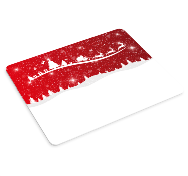 Mousepad navidad paisaje rojo festivo - TenVinilo