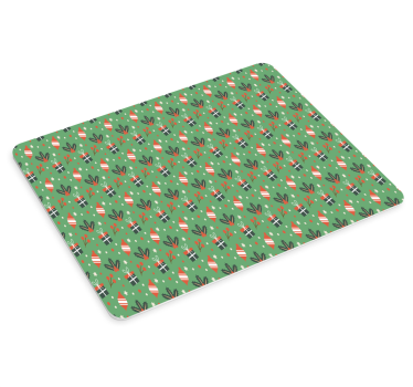 Mousepad navidad patrón de adornos festivos - TenVinilo