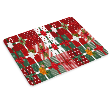Mousepad navidad patrón de regalos festivos - TenVinilo