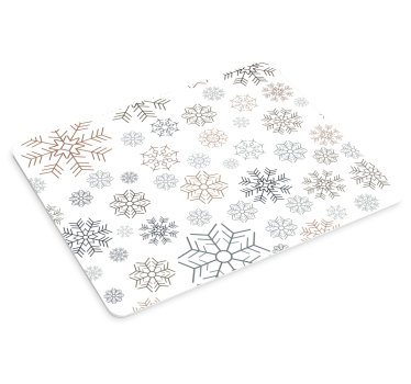 Mousepad navidad superficie con diseño de copos - TenVinilo