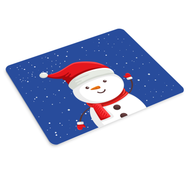 Mousepad navidad personaje alegre de nieve - TenVinilo