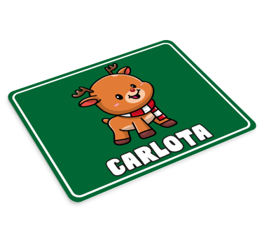 Mousepad navidad reno caricaturesco lindo - TenVinilo
