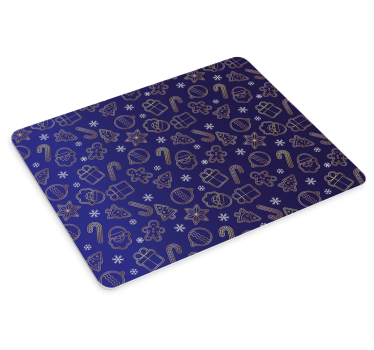 Mousepad navidad iconos festivos de temporada - TenVinilo
