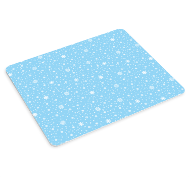Mousepad navidad superficie con patrón de copos - TenVinilo