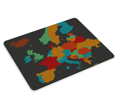 Mouse pad mapamundi regiones geográficas coloridas - TenVinilo