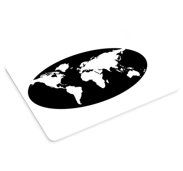 Mouse pad mapamundi contorno artístico mundial - TenVinilo