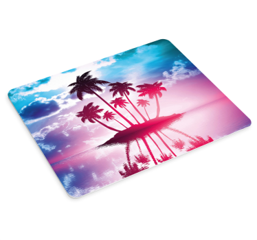 Mouse pad mapamundi reflejo de isla tropical - TenVinilo