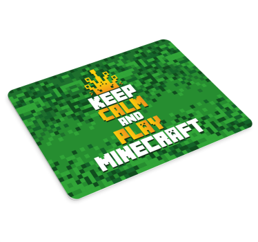 Alfombrilla gaming Mantén la calma y juega minecraft - TenVinilo