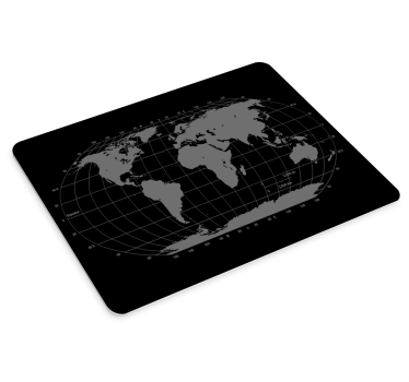 Mouse pad mapamundi cuadrícula del mundo - TenVinilo