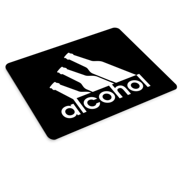 Alfombrilla de raton frases Alcohol gracioso - TenVinilo