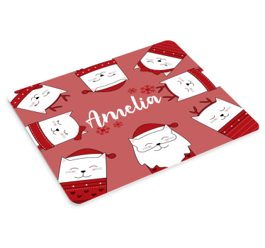 Mousepad navidad caras de gatos adorables - TenVinilo