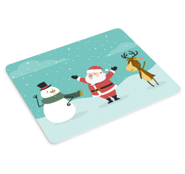 Mousepad navidad personajes alegres de invierno - TenVinilo