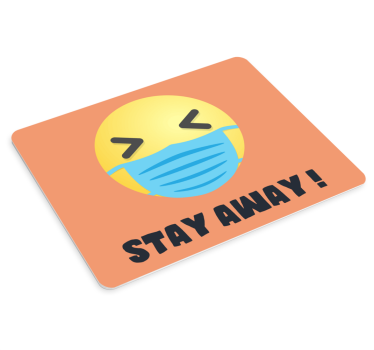 Mouse pad frases emoji con mascarilla - TenVinilo