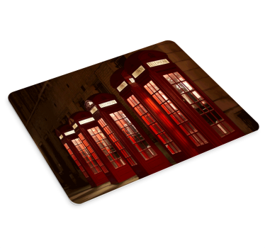 Mouse pad mapamundi cabinas telefónicas rojas - TenVinilo