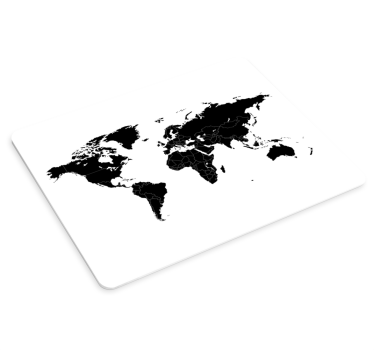 Mouse pad mapamundi contorno global estilizado - TenVinilo