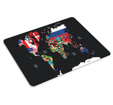 Mouse pad mapamundi ilustración global vibrante - TenVinilo