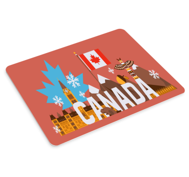 Mouse pad mapamundi arte del simbolismo canadiense - TenVinilo