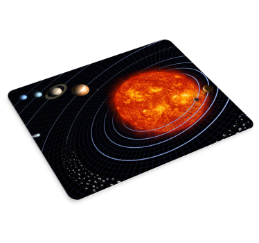 Mouse pad mapamundi visualización del sistema solar - TenVinilo