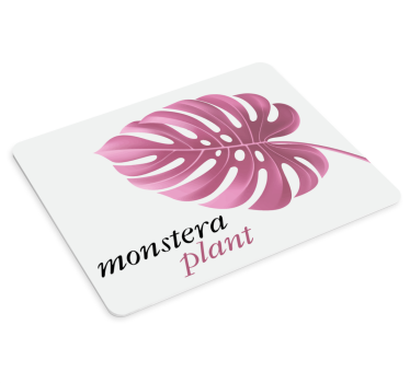 Alfombrilla de ratón frases Monstera minimalista rosa - TenVinilo