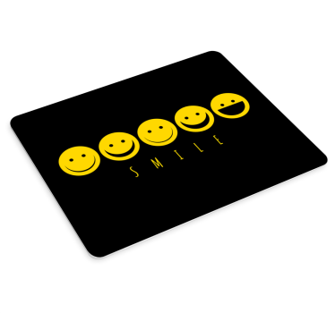 Mouse pad frases colección de emojis sonrientes - TenVinilo