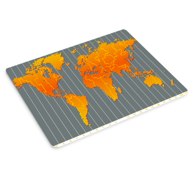 Mouse pad mapamundi mapa mundial pixelado - TenVinilo