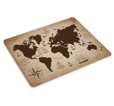 Mouse pad mapamundi mapa del globo retro - TenVinilo