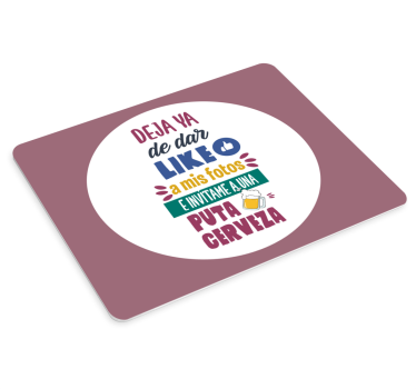 Mouse pad frases invitación social divertida - TenVinilo