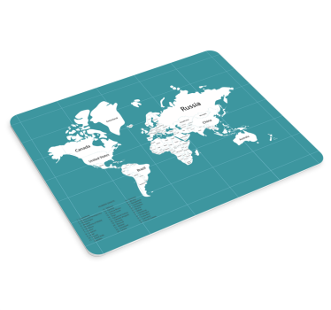 Mouse pad mapamundi mapa global completo - TenVinilo