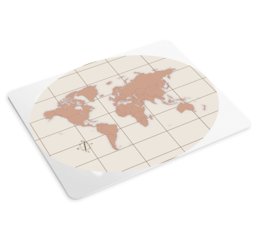 Mouse pad mapamundi mapa mundial elegante - TenVinilo