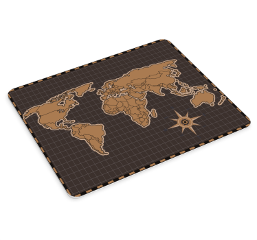 Mouse pad mapamundi mapa mundial extenso - TenVinilo