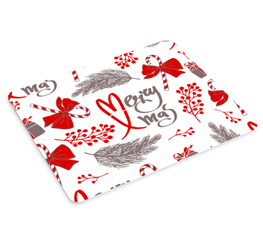 Mousepad navidad deseos alegres y cintas festivas - TenVinilo