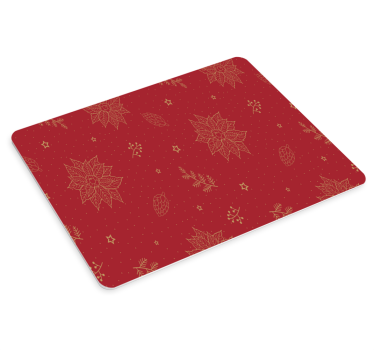 Patrón con flores vintage alfombrilla ratón de navidad - TenVinilo