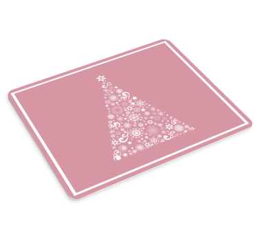 Mousepad navidad Árbol de copos de nieve elegante - TenVinilo