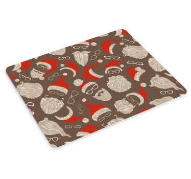 Mousepad navidad patrones festivos de barba - TenVinilo