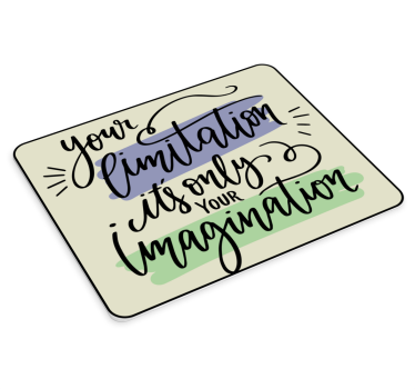 Mouse pad frases mensaje que inspira limitaciones - TenVinilo