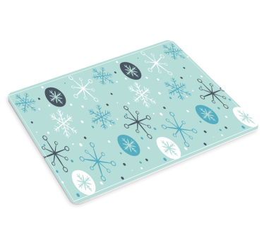 Mousepad navidad diseño de copos de nieve - TenVinilo
