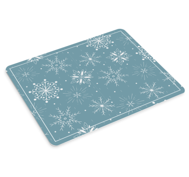 Mousepad navidad motivo de copos de nieve - TenVinilo